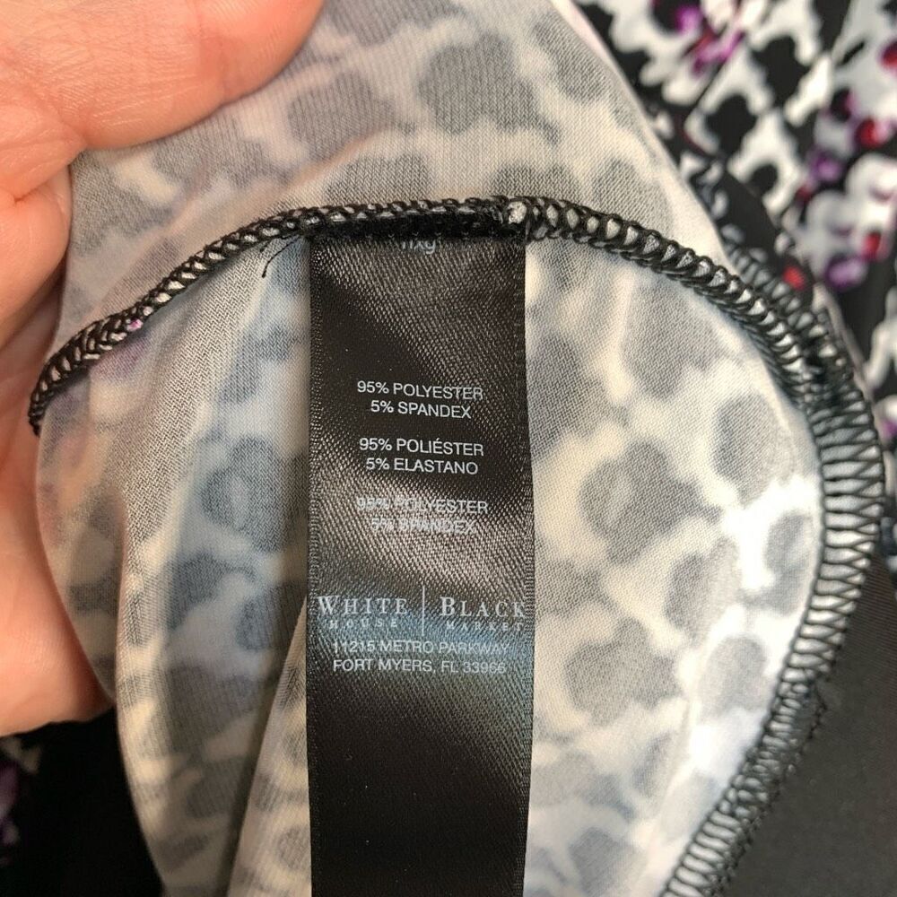 White House Black Market Women's Paisley Cowl Neck Tunic Top Multicolor Medium - Picture 5 of 7